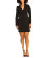 Фото #1 товара Women's Peak-Lapel Long-Sleeve Blazer Dress