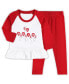 ფოტო #1 პროდუქტის Girls Infant Crimson, White Indiana Hoosiers Balloon Raglan 3/4-Sleeve T-shirt and Leggings Set