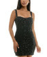 ფოტო #1 პროდუქტის Juniors' Sequin Boucle Sleeveless Bodycon Dress