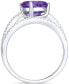 Amethyst (1-3/4 ct. t.w.) & Lab-Grown White Sapphire (3/8 ct. t.w.) Openwork Statement Ring in Sterling Silver (Also in Blue Topaz)