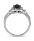 ფოტო #4 პროდუქტის Black and White Diamond (1 ct. t.w.) Engagement Ring in 14k White Gold