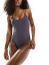 Stradivarius multi strap swimsuit in charcoal XL - фото #1