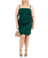 Фото #2 товара Trendy Plus Size Gathered Bodycon Dress