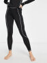 Threadbare Tall Ski base layer high neck long sleeve top and leggings set in black