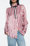 Striped satin shirt