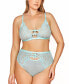 Plus Size 2PC Lingerie Set Patterned with Lace, Mesh and Bows Accents