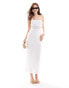 Фото #1 товара ASOS DESIGN strappy crochet maxi dress in white