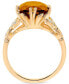 Фото #2 товара Citrine (4-1/2 ct. t.w.) & Diamond (1/20 ct. t.w.) Statement Ring in 14k Gold