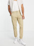 Only & Sons cuffed chino in beige