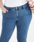 Фото #6 товара Plus Size High Rise Dip-Dye Straight-Leg Jeans, Created for Macy's