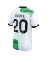 Фото #4 товара Men's Diogo Jota White Liverpool 2023/24 Away Replica Player Jersey