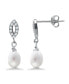 Фото #1 товара Серьги Macy's White Pearl & CZEarring