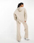 Фото #4 товара ASOS DESIGN super soft co-ord wide leg jogger in warm cream