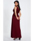 Women's Satin Pleated Maxi Dress