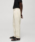 ფოტო #5 პროდუქტის Men's Pleated Cotton Linen Trousers