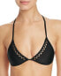 Фото #1 товара Tularosa 262167 Women's Dylan Laser Cut Trim Solid Bikini Top Swimwear Size M