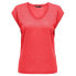 Фото #1 товара ONLY Silvery short sleeve v neck T-shirt