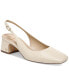 Terra Snip-Toe Slingback Block-Heel Pumps