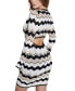 Фото #1 товара Women's Jenna Chevron-Stripe Sweater Dress