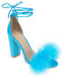 ფოტო #1 პროდუქტის Women's Biny Faux Feathers Sandal