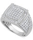 ფოტო #1 პროდუქტის Men's Diamond Pavé Cluster Ring (2 ct. t.w.) in 10k White Gold