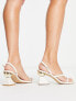 Фото #4 товара RAID Wide Fit Dylan heel detail strappy sandals in cream