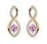 Charming Gold Plated Amethyst Earrings PO/SE09089AM