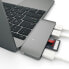 Фото #4 товара Satechi ST-TCUP - USB 3.2 Gen 1 (3.1 Gen 1) Type-C - MicroSD (TransFlash),SD - Gray - Aluminum - MacBook 12" - 84 mm
