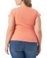 Trendy Plus Size Min Cap-Sleeve Top