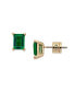 Cubic Zirconia Emerald Cut Stud Earrings