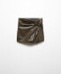 ფოტო #7 პროდუქტის Women's Leather-Effect Culottes
