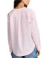 ფოტო #2 პროდუქტის Cotton Lace-Up Long-Sleeve Boyfriend Shirt