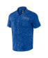 Фото #2 товара Men's Darius Rucker Collection by Royal Distressed Chicago Cubs Denim Team Color Button-Up Shirt