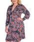 ფოტო #4 პროდუქტის Plus Size Dolman Long Sleeve Cocktail Dress