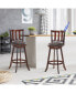 Фото #6 товара Set of 2 29.5'' Swivel Bar stool Leather Padded Dining Pub