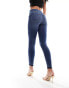 Фото #8 товара Spanx shape and lift distressed skinny jeans in medium wash blue
