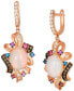 ფოტო #1 პროდუქტის Crazy Collection® Multi-Gemstone (2-5/8 ct. t.w.) & Diamond (5/8 ct. t.w.) Drop Earrings in 14k Rose Gold