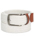 ფოტო #1 პროდუქტის Men's Webbed Leather-Trim Belt