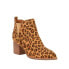 Фото #1 товара Melrose Ave Slip-On Bootie Women's US 6.5 Brown Leopard Block Heel Suede Upper