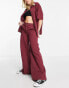 Фото #4 товара ASOS DESIGN relaxed dad trouser in wine co-ord