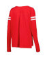 ფოტო #2 პროდუქტის Women's Red Washington Nationals Free Agent Long Sleeve T-shirt