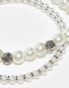 Фото #7 товара ASOS DESIGN 4 pack faux pearl bracelet set