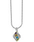 ფოტო #1 პროდუქტის EFFY® Multi-Gemstone Swirl 18" Pendant Necklace (2-1/5 ct. t.w.) in Sterling Silver & 18k Gold-Plate