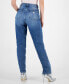 ფოტო #2 პროდუქტის Women's Straight High Rise Mom Jeans