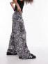 Фото #3 товара Topshop abstract printed plisse trouser in mono