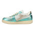 Фото #3 товара Diadora Mi Basket Low Metal Pigskin Used Lace Up Womens Blue Sneakers Casual Sh