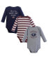 Фото #1 товара Baby Boys Cotton Long-Sleeve Bodysuits, Football, 3-Pack
