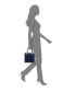 Women's Chevron Quilted Satchel with Crystal Trim Handbag