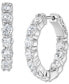 ფოტო #1 პროდუქტის Diamond In & Out Small Hoop Earrings (5 ct. t.w.) in 14k White Gold