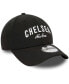 ფოტო #3 პროდუქტის Men's Black Chelsea Wordmark 9FORTY Adjustable Hat